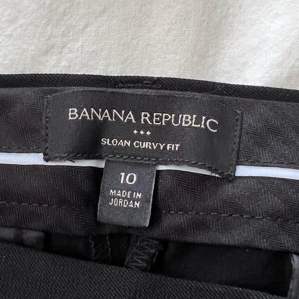 Banana Republic Black Sloan Curvy Fit Trousers